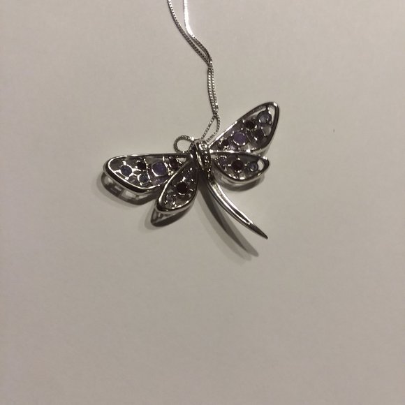 Dragonfly Crystal Necklace -NWT - Picture 4 of 6